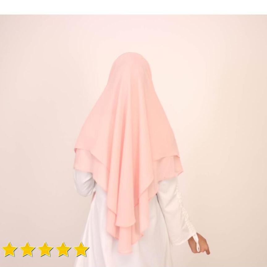 Hijab Mengerti Kamu Khimar Pet Jilbab Instan Warna Peach Riri Khimar