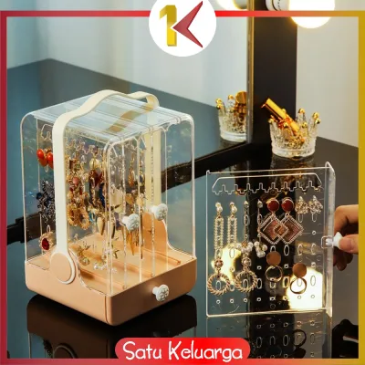 SK-K17 Rak Perhiasan Anti Debu Rak Anting Aksesoris Wanita Acrylic Tempat Penyimpanan Jewelry Box