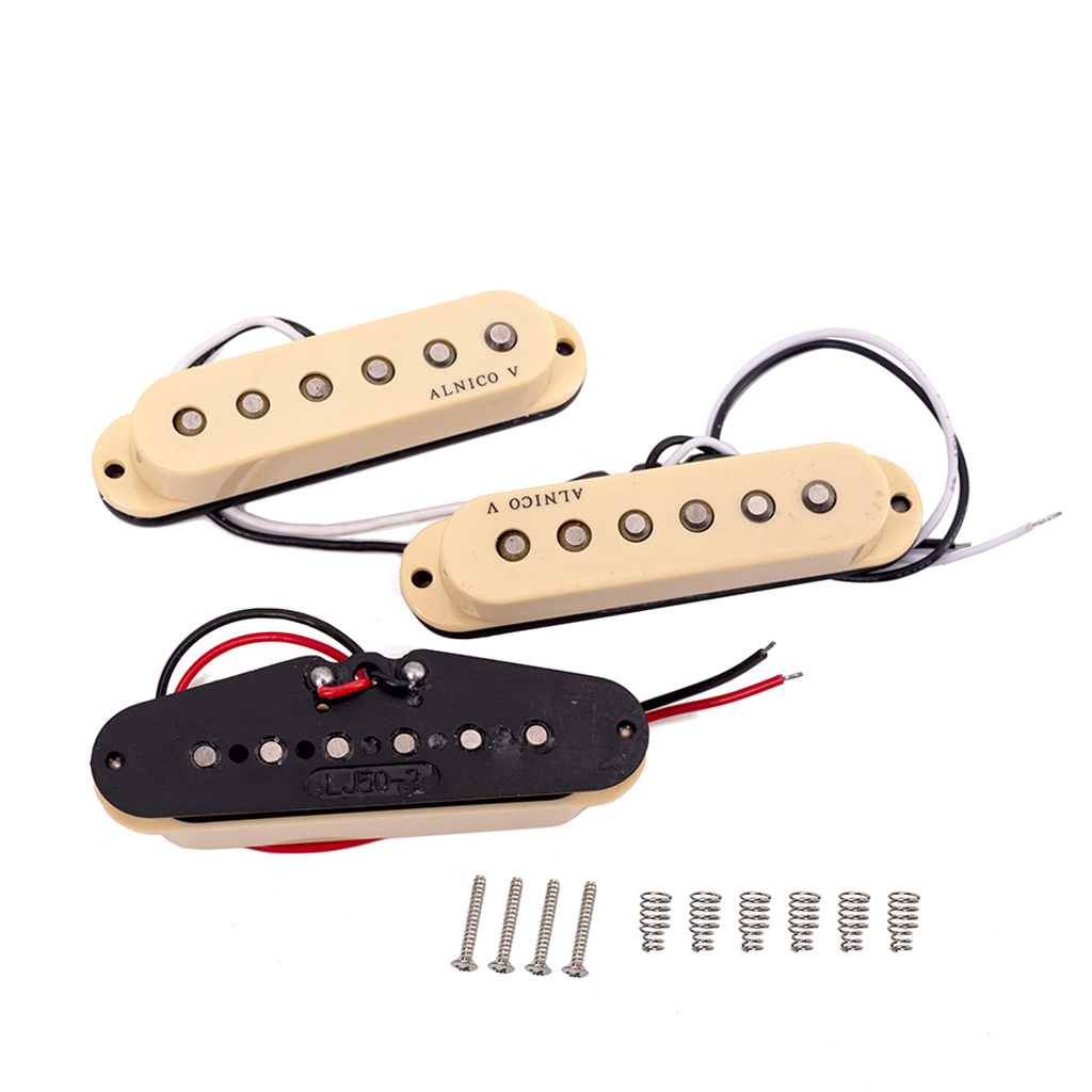 Alnicov Guitar Single Coil Pickups Neck /& Bridge Set Copper Pickup for Electric Guitar with Mounting Screws-Chrome