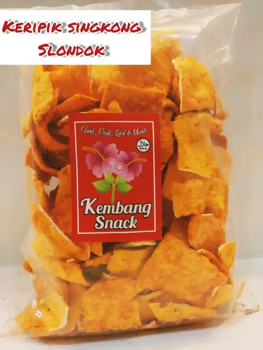 Kue Kering Kripik Singkong Slondok Rasa Balado Kemasan 200gr Kembang Snack Lazada Indonesia