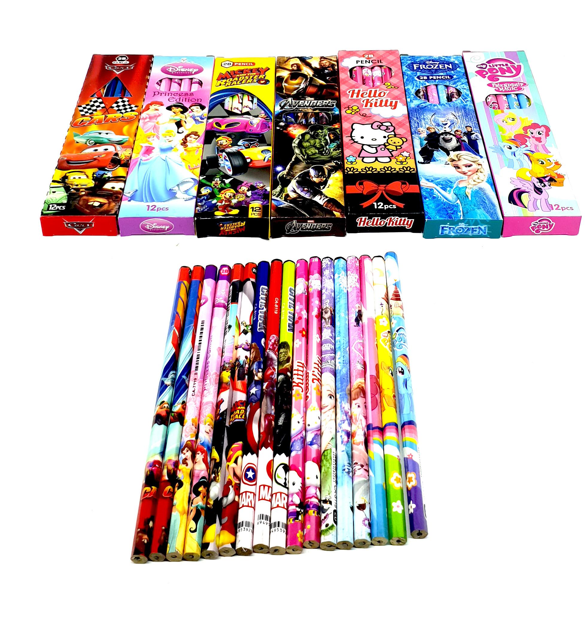 Pensil kayu 2b gambar karakter