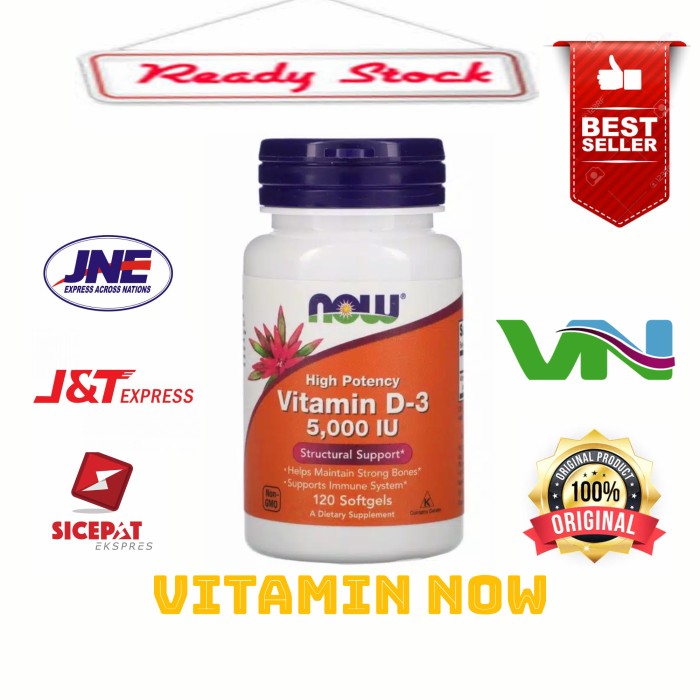 now foods vitamin d3 vit d3 5000 iu high potency isi 120 softgel (H5S1