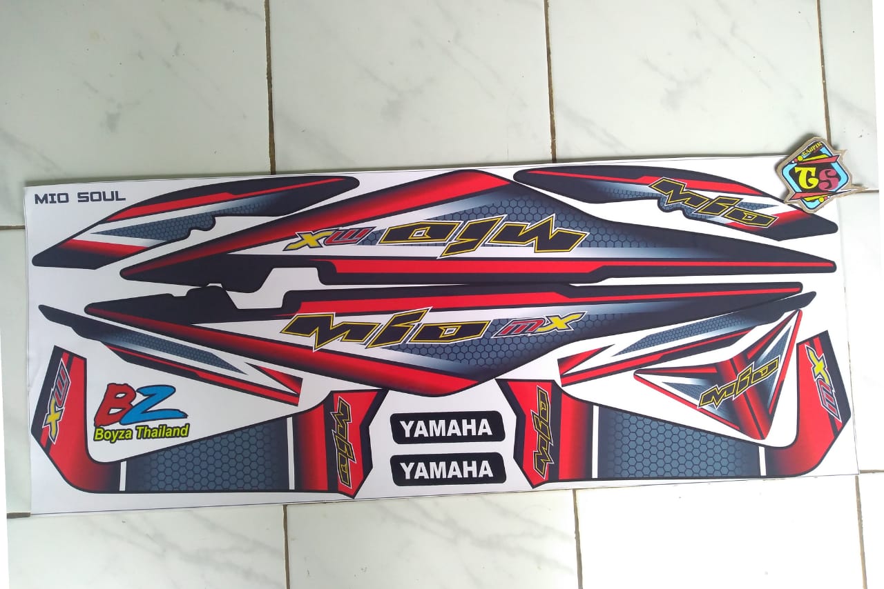 Stiker Striping Motor Mio Soul Variasi Merah Lazada Indonesia