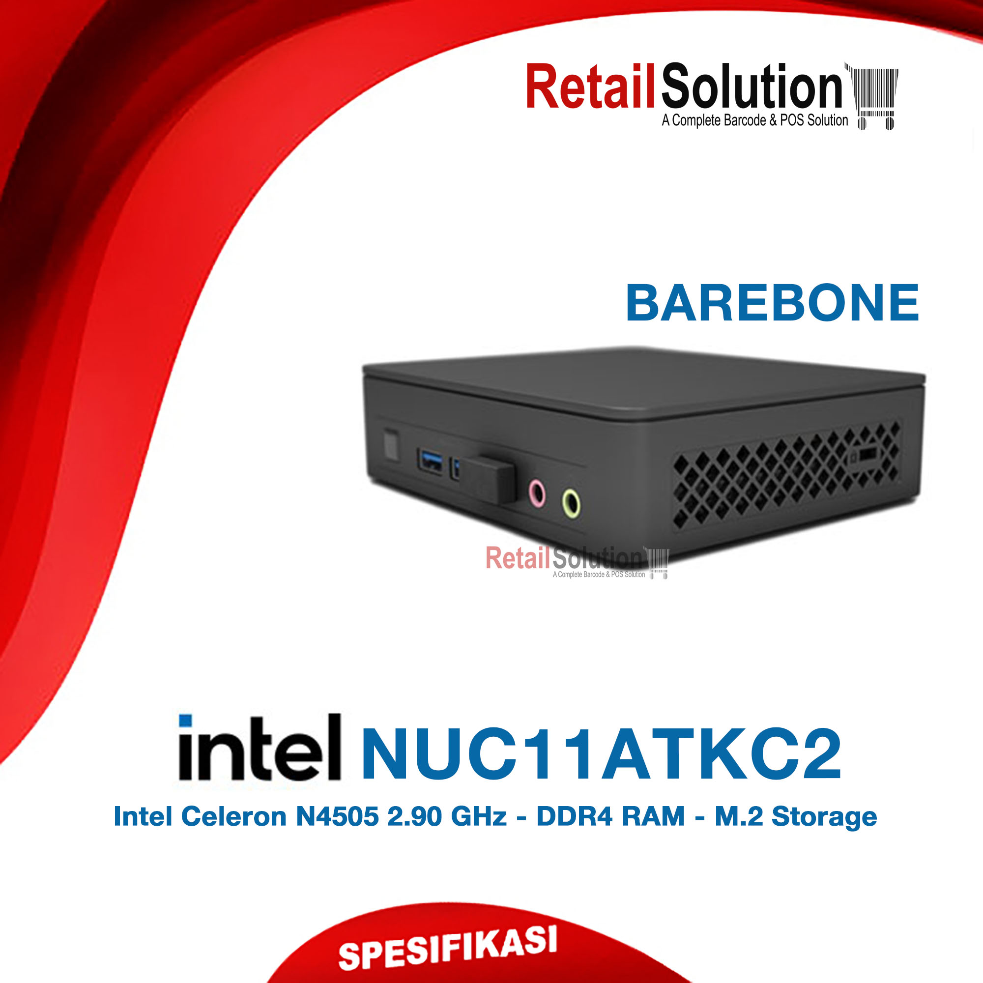Intel NUC NUC11ATKC2 Mini PC Kit Celeron N4505 RAM DDR4 M.2 Lazada