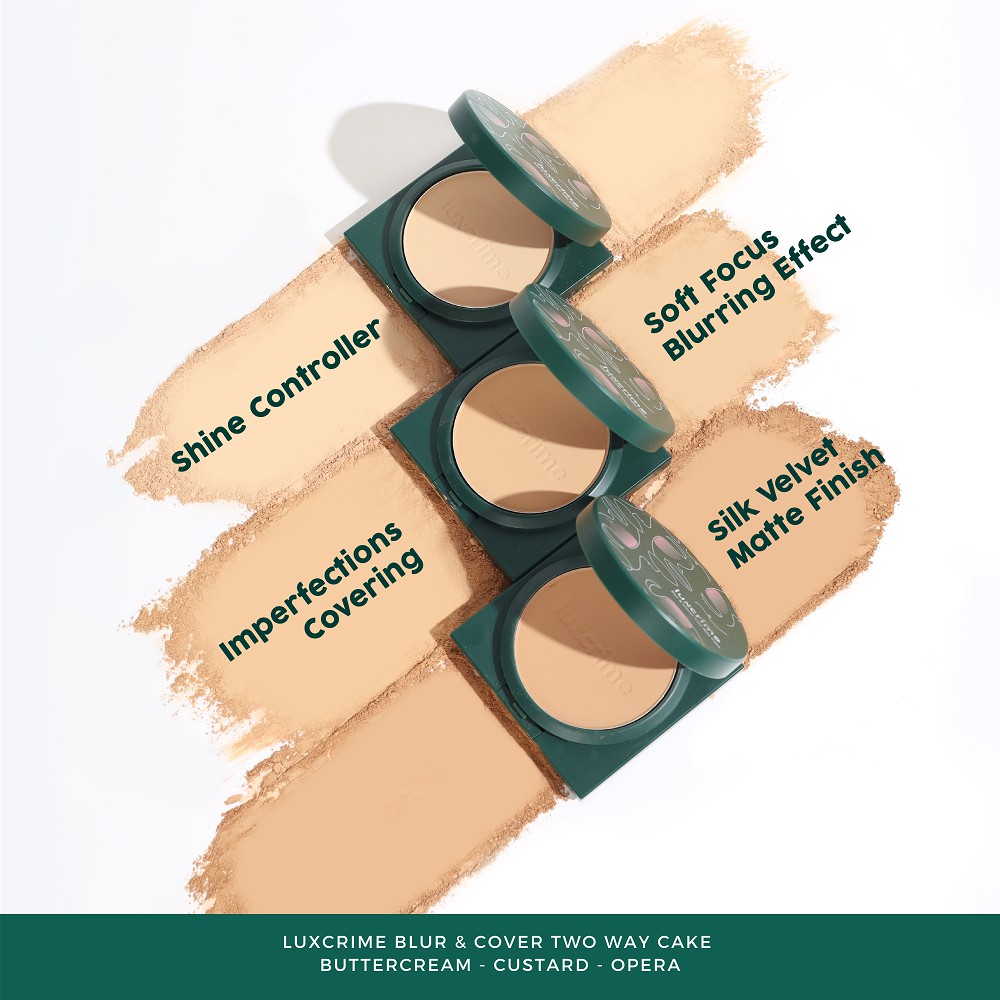 Luxcrime Blur & Cover Two Way Cake Lazada Indonesia