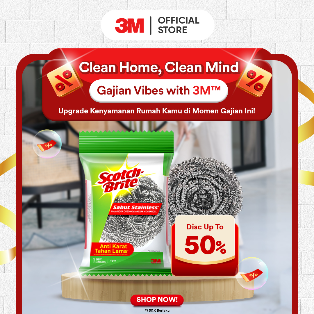 3M™ Scotch-Brite® Sabut Stainless, 2 pcs