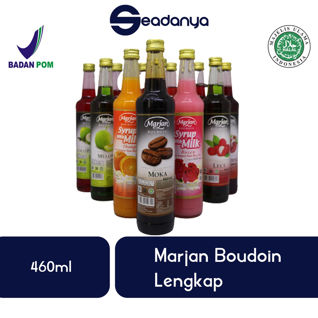 Marjan Boudoin Sirup Semua Rasa TERLENGKAP 460ml HALAL MUI BPOM Syrup