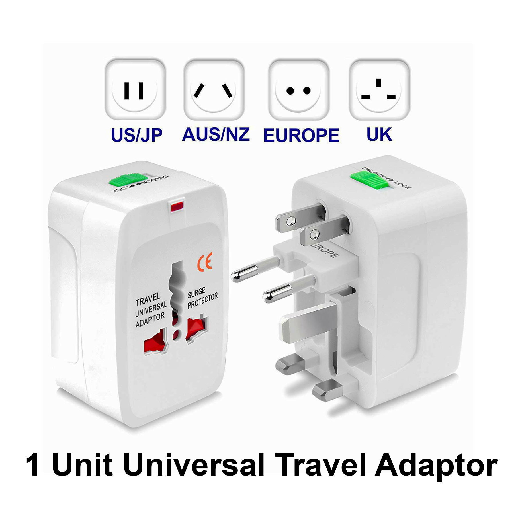 1 Pcs Universal Travel Adaptor All In One International Charger / Iplug