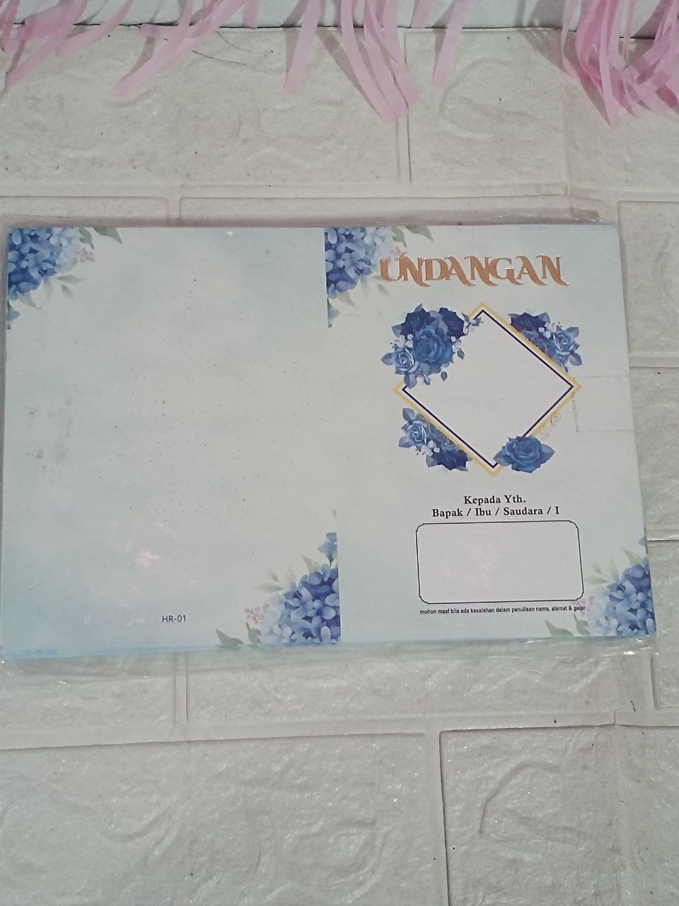 UNDANGAN PERNIKAHAN TULIS TANGAN / UNDANGAN KHITAN TULIS TANGAN