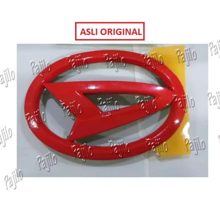 Asli Ori Aksesoris Mobil Emblem Logo Tulisan Daihatsu Merah Grile