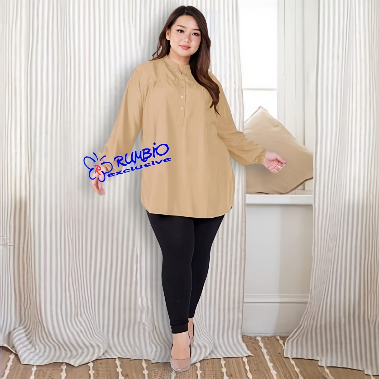 Blus Polos Wanita Dewasa Lengan Panjang Terbaru dan Terlaris Bahan