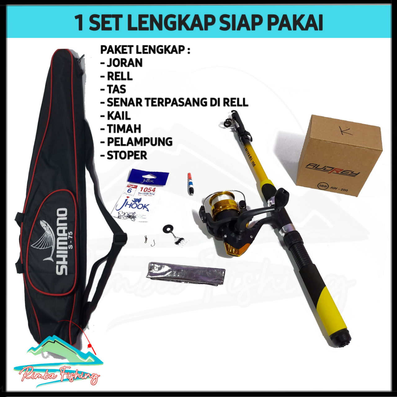 Satu Set Alat Pancing Lengkap Termurah Sesuai Foto Lengkap | Lazada ...