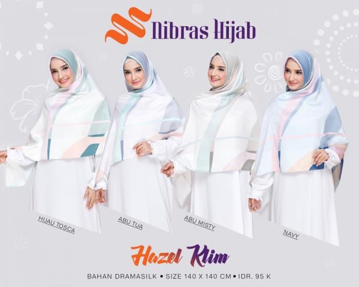 PROMO ORIGINAL NIBRAS HIJAB Hazel Klim JILBAB Kerudung SEGI EMPAT Motif 140 TERBARU