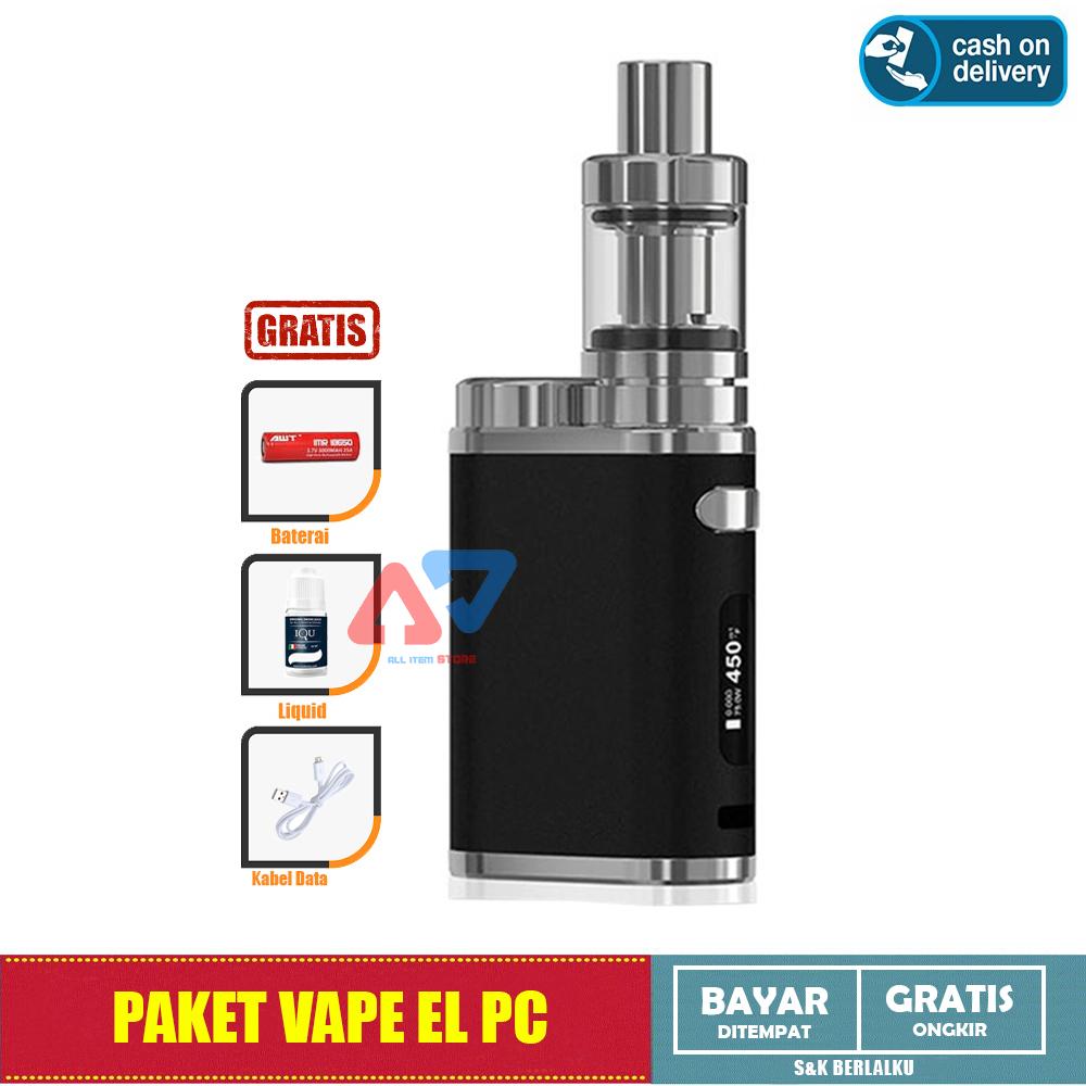 AIS Paket Siap Ngebul EL PC Vape / Rokok Elektirk Murah 75 W 5V Stater Kit + Free Baterai Liquid dan Kabel Data AIS Paket Siap Ngebul EL PC Vape / Rokok Elektirk Murah 75 W 5V Stater Kit + Free Baterai Liquid dan Kabel Data