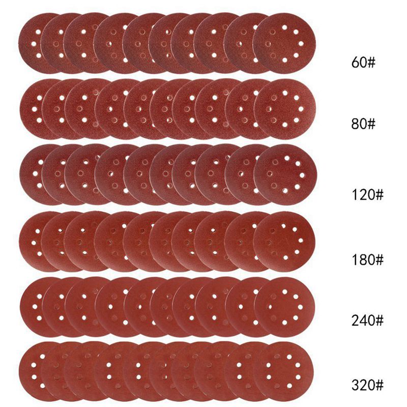 100 Pcs 5 Inch Sanding Discs Hook And Loop Sanding Discs 240 Grit For Random Orbital Sander - View #13