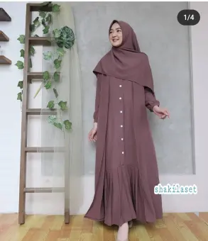 Badge Hwcs Shakila Gamis Syari Set Kerudung Baju Muslim Set Khimar Baju Gamis Wanita Terbaru 2020 Gamis Busui Gamis Remaja Modern Gamis Syari Wanita Murah Cod Lazada Indonesia