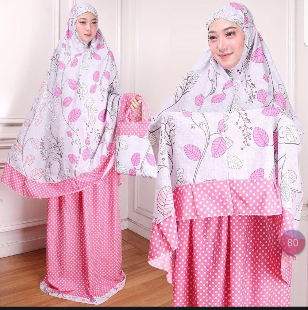 bisa bayar di tempat (COD)mukena dewasa katun jepang mukena trendy fashion bunga