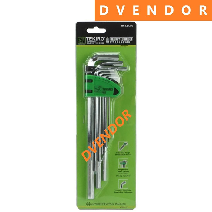 Bisa Cod Tekiro Hk Ls1200 Hex Key Long Set 8 Pcs Kunci L Panjang Allen Wrench Berkualitas Lazada Indonesia
