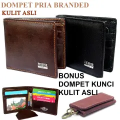 DOMPET PRIA 100% KULIT ASLI (BONUS DOMPET KUNCI KULIT ASLI) OBRAL DOMPET BRANDED KUALITAS PREMIUM BUATAN LOKAL KULIT dompet Pria Paling Laris casual LEATHER lentur 3/4 BAYAR DITEMPAT