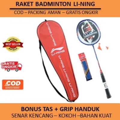 TERLARISS !! Raket Badminton Bulutangkis Li-Ning / Raket lining Original - FREE GRIP Handuk & TAS lining / Perlengkapan Olahraga