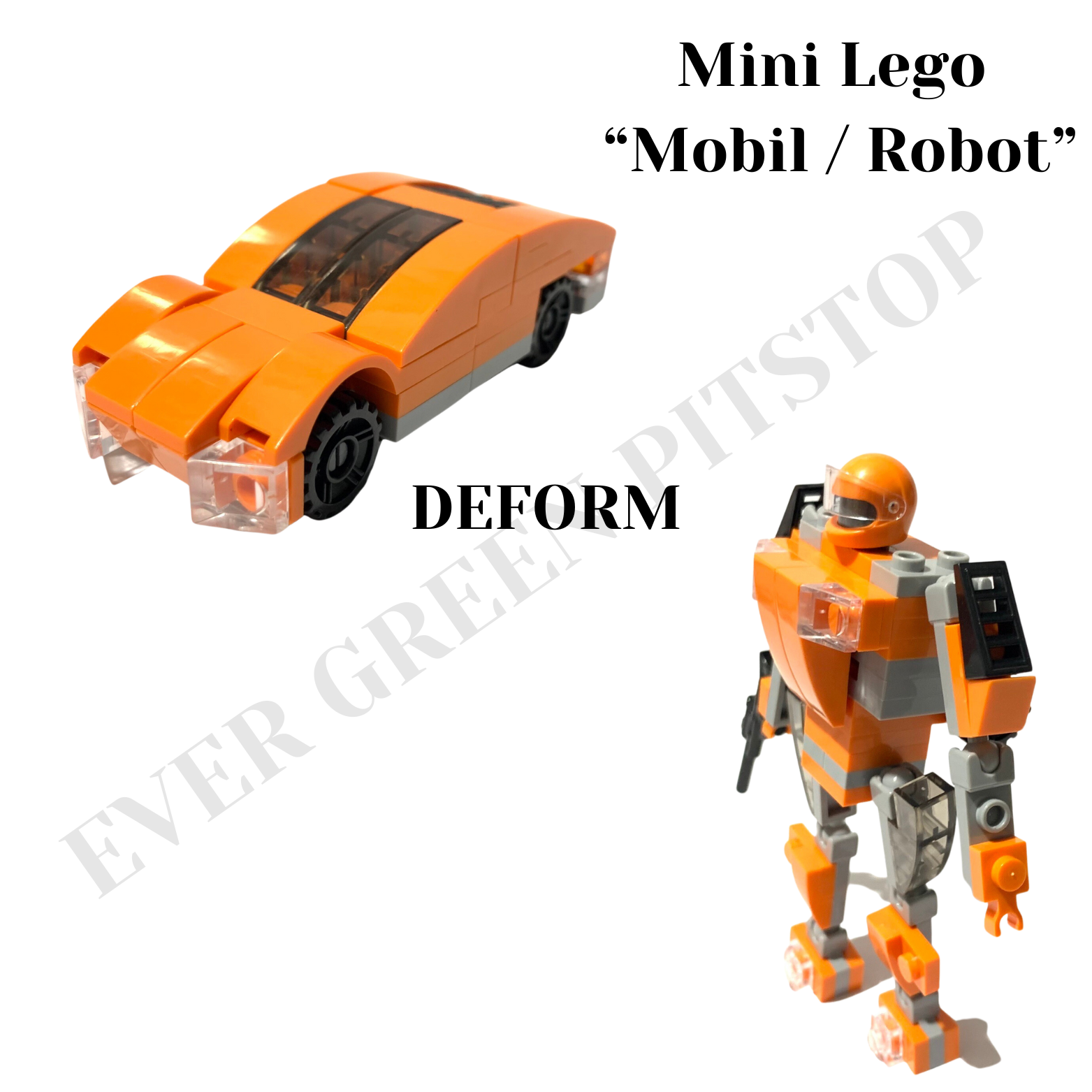 MINI LEGO Robot x Mobil Mainan Anak Mini Block Balok Lucu