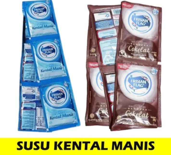 Susu Bendera Sachet Kental Manis 38 gram Dikirim Rasa Random | Lazada ...