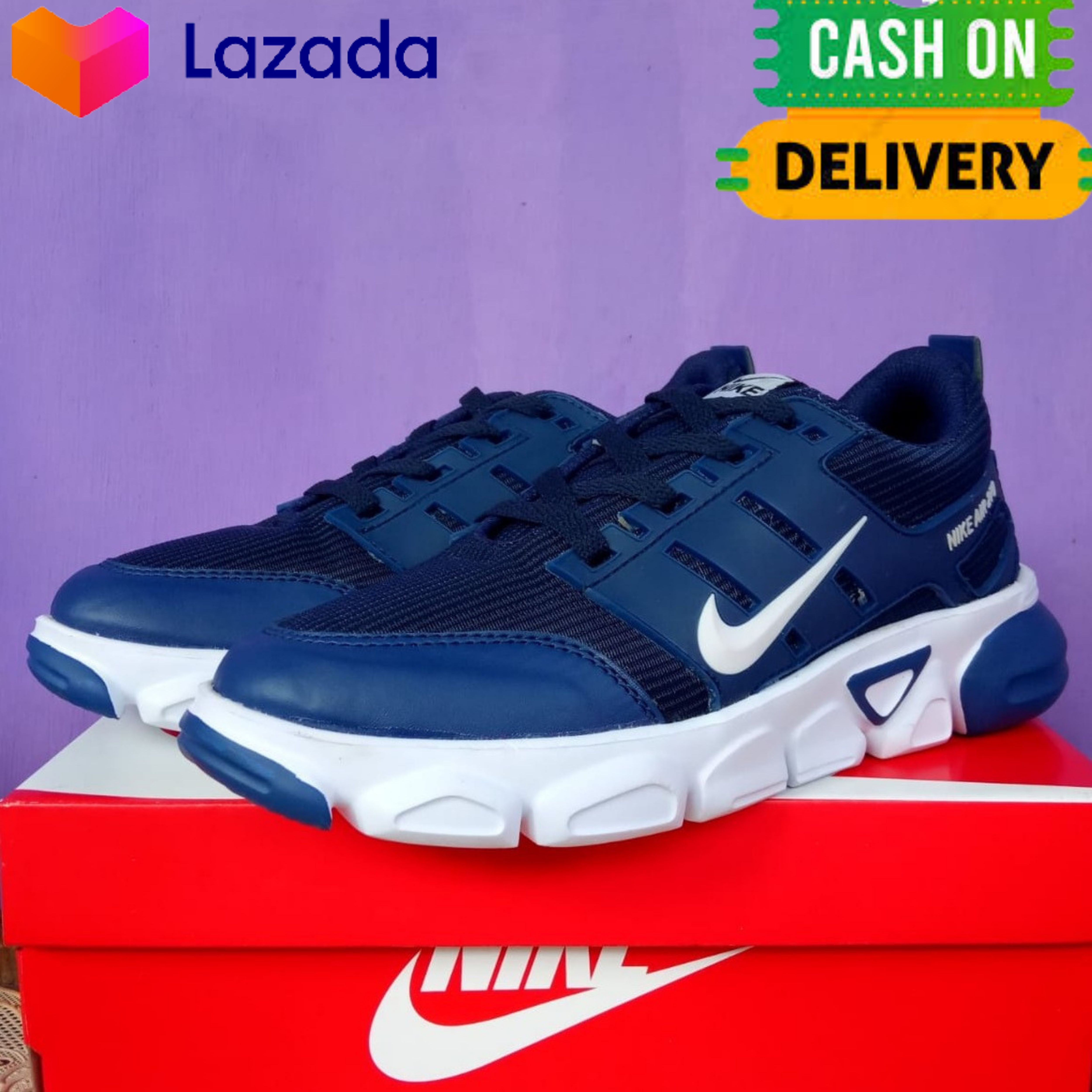 nike navy blue running shoes