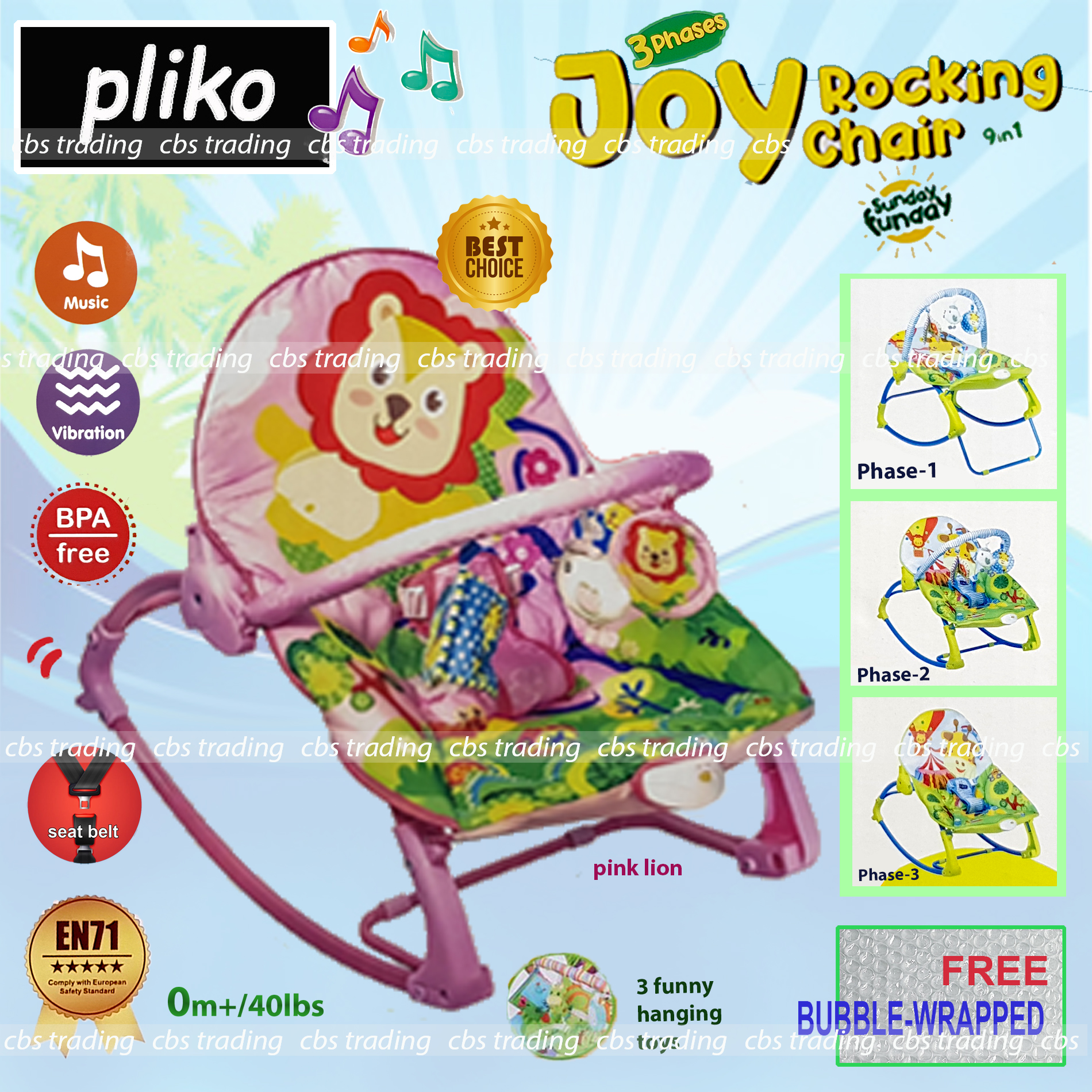 Pliko Joy 313 3 Phase Rocking Chair Baby Bouncer 9 In 1 Kursi Ayunan Bayi Lazada Indonesia