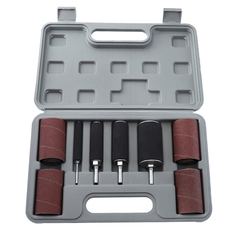 Drum Sander Kit Sanding Belt Sandpaper with Spindle Case for Drill