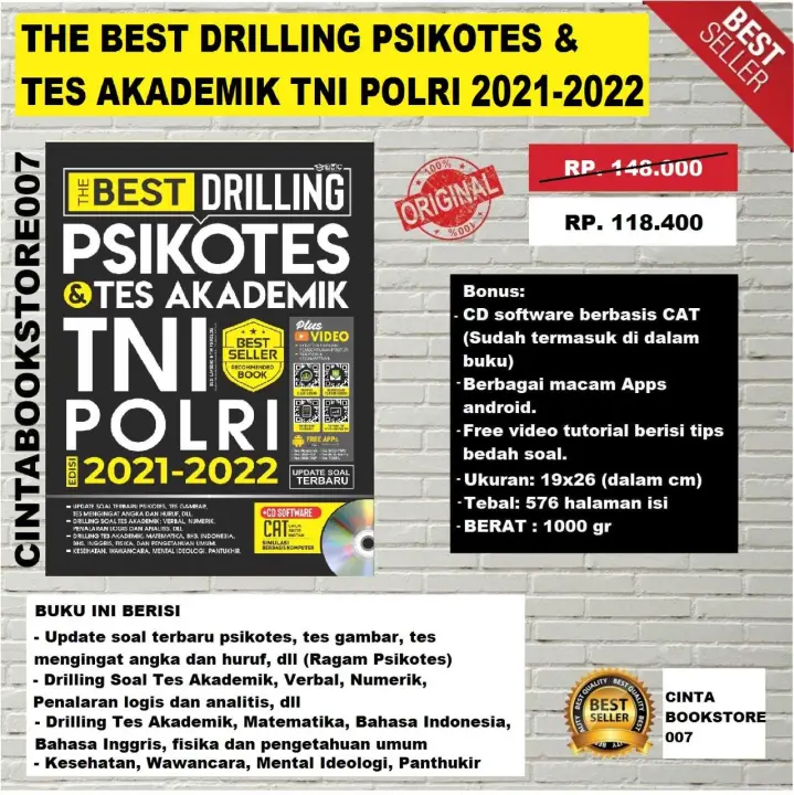 The Best Drilling Psikotes Tes Akademik Tni Polri 2021 2022 Lazada Indonesia
