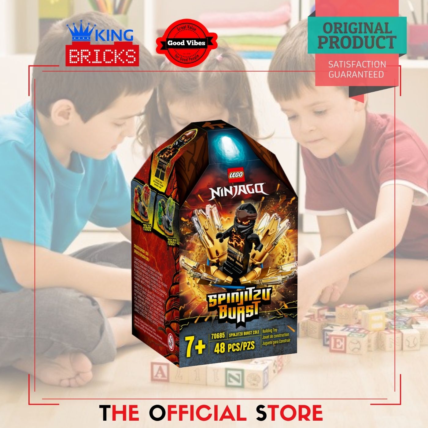 LEGO Original NINJAGO 70685 Spinjitzu Burst Cole Mainan Anak