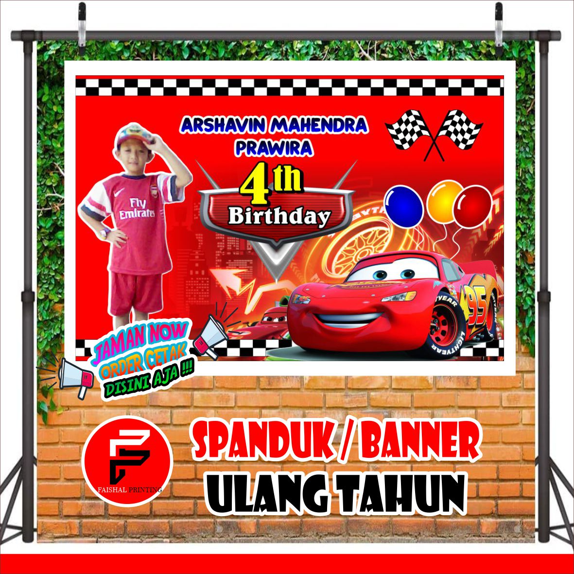 Spanduk Ultah Anak Banner Ulangtahun Spanduk Ulang Tahun Tema Kartun