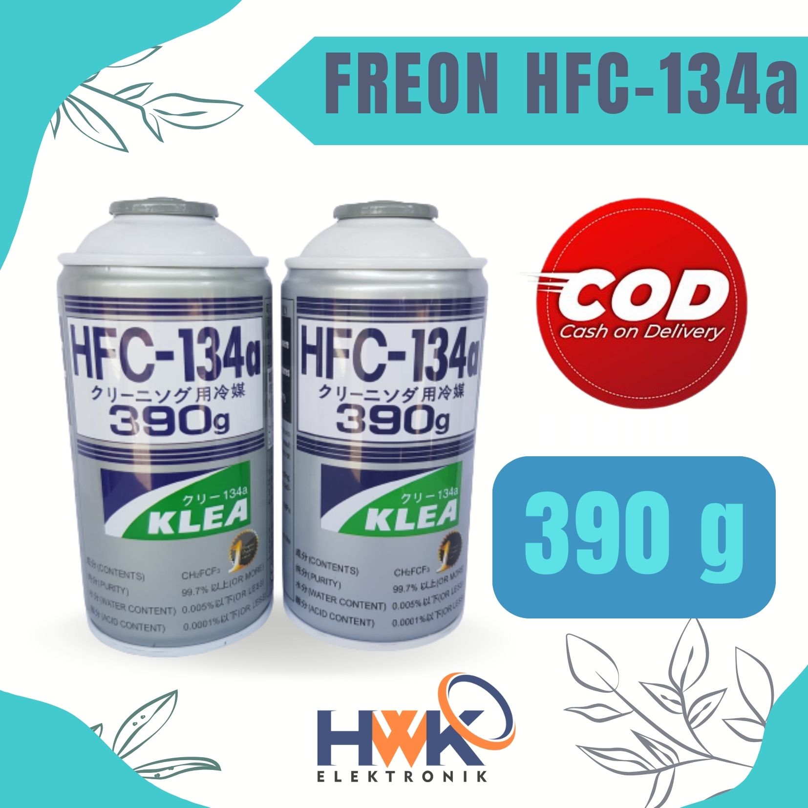 FREON KLEA HFC-134a FREON HFC-134a iSI AC PEDINGIN R134A R134 KALENG ...