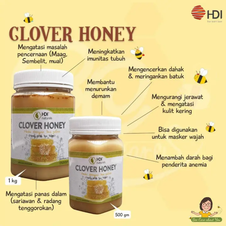 Madu Hdi Naturals Clover Honey 500gr Lazada Indonesia