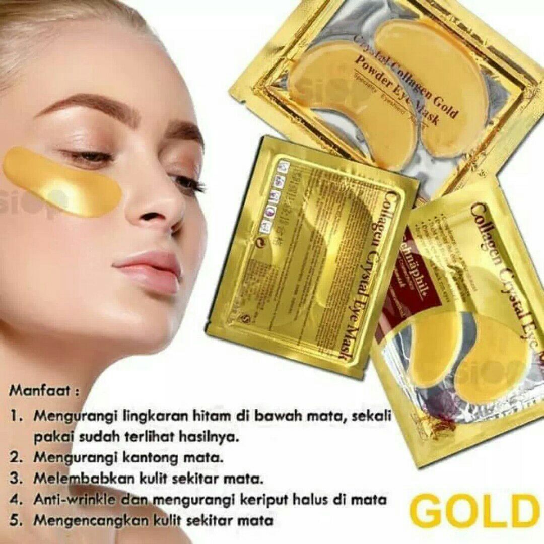 [ISI 10 PCS] Collagen Crystal Eye Mask Gold Eye Masker Mata 10pcs