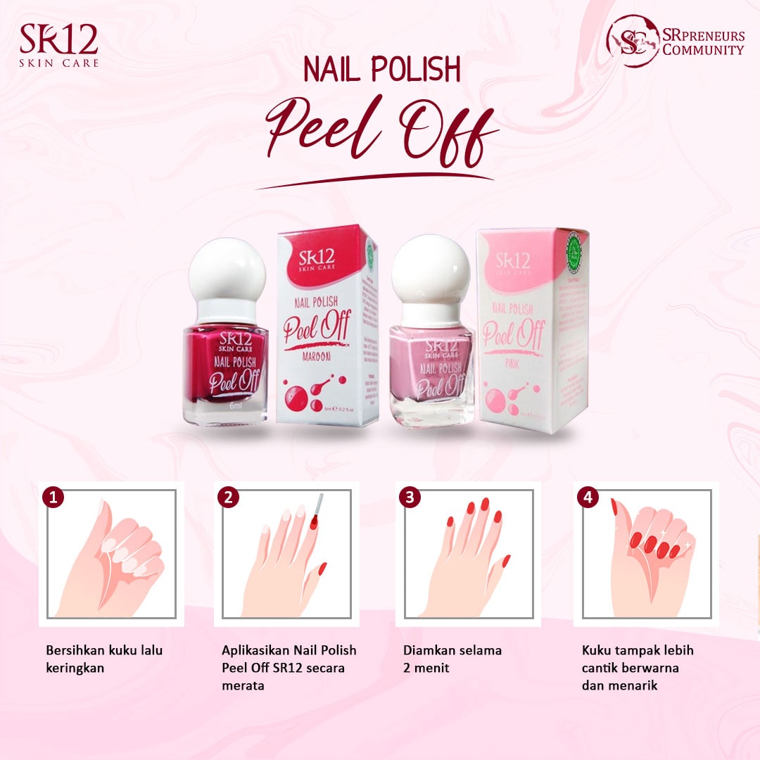 nail Polish kutek halal bisa untuk sholat peel off bening Berkualitas