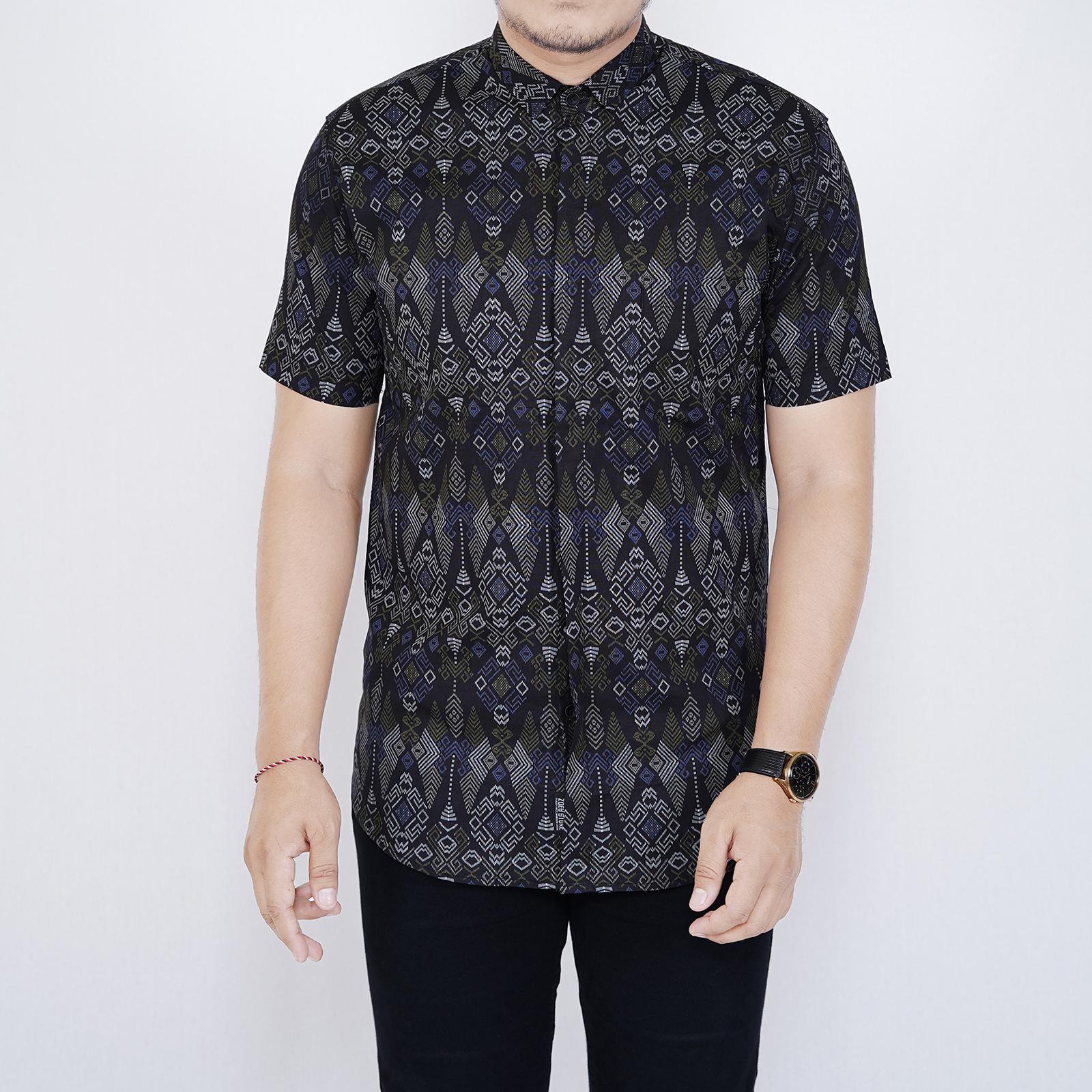 3Lstore 1098 Kemeja Batik Pria Lengan Pendek Exclusive Kemeja Batik Cowok Kerja Kantor Kemeja Batik Formal kemeja batik kemeja printing kemeja cowo kemja import