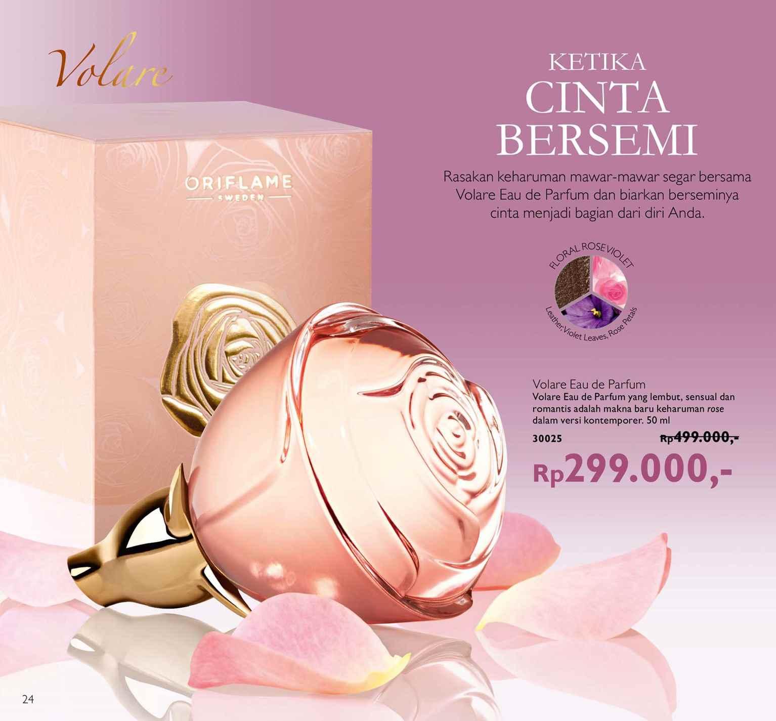 Original Volare Eau De Parfum Dengan Botol Mawar Cantik Lazada Indonesia