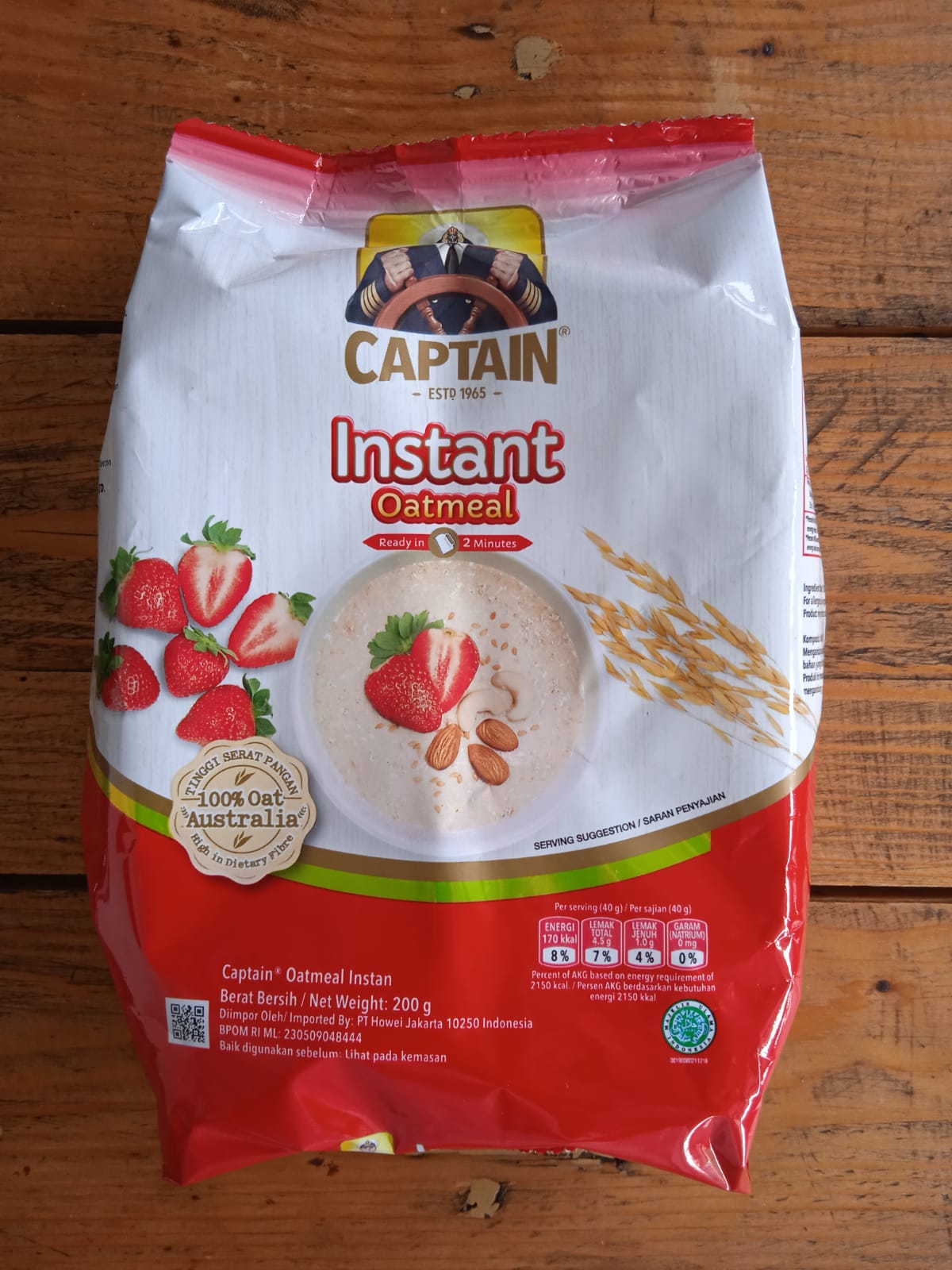 CAPTAIN OATS INSTANT OATMEAL 200G Lazada Indonesia