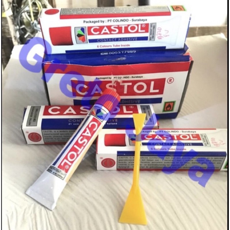 ( Kecil ) Lem Castol Serbaguna Kastol Tube Mini Kuning Triplek Kayu ...