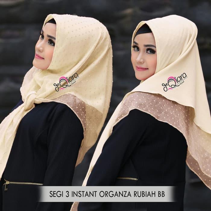 Hijab Jilbab Segitiga Instan Organza Rubiah by Dqiara / DZA Laris Fashion