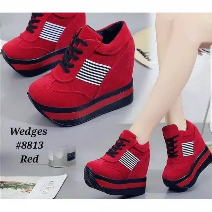 BAYAR DITEMPAT/COD Sepatu wedges boots ht 45 baru promo