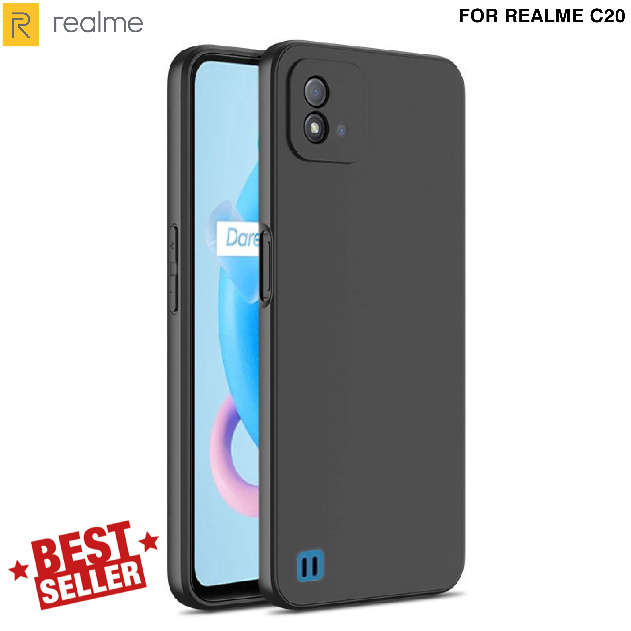 Case Realme C20 Slim Matte Premium Casing Macaron List TPU Jelly