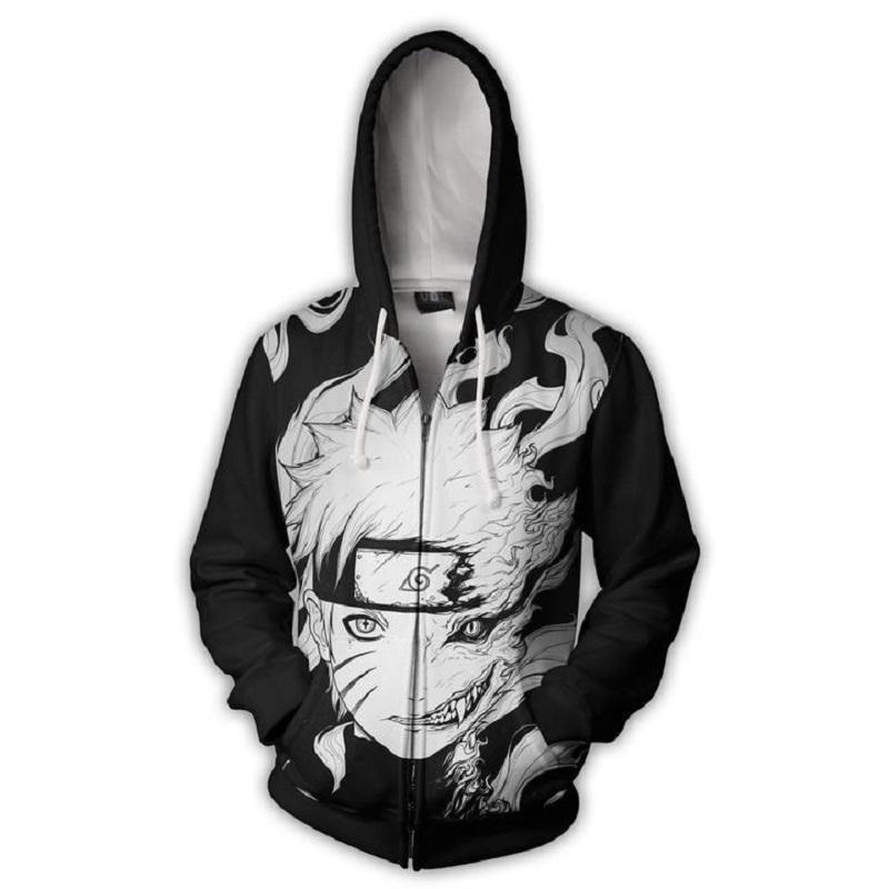 Jaket Hoodie Zipper Anime Naruto Style Hatake Kakashi Uchiha Itachi & Naruto FULL PRINT Best Seller