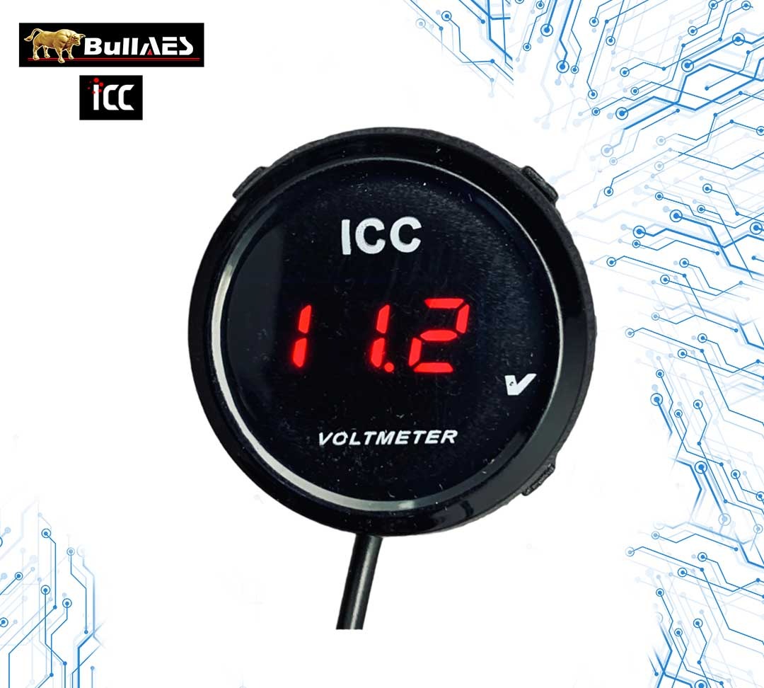 Voltmeter Digital Bulat Mini Waterproof ICC Universal Lazada Indonesia