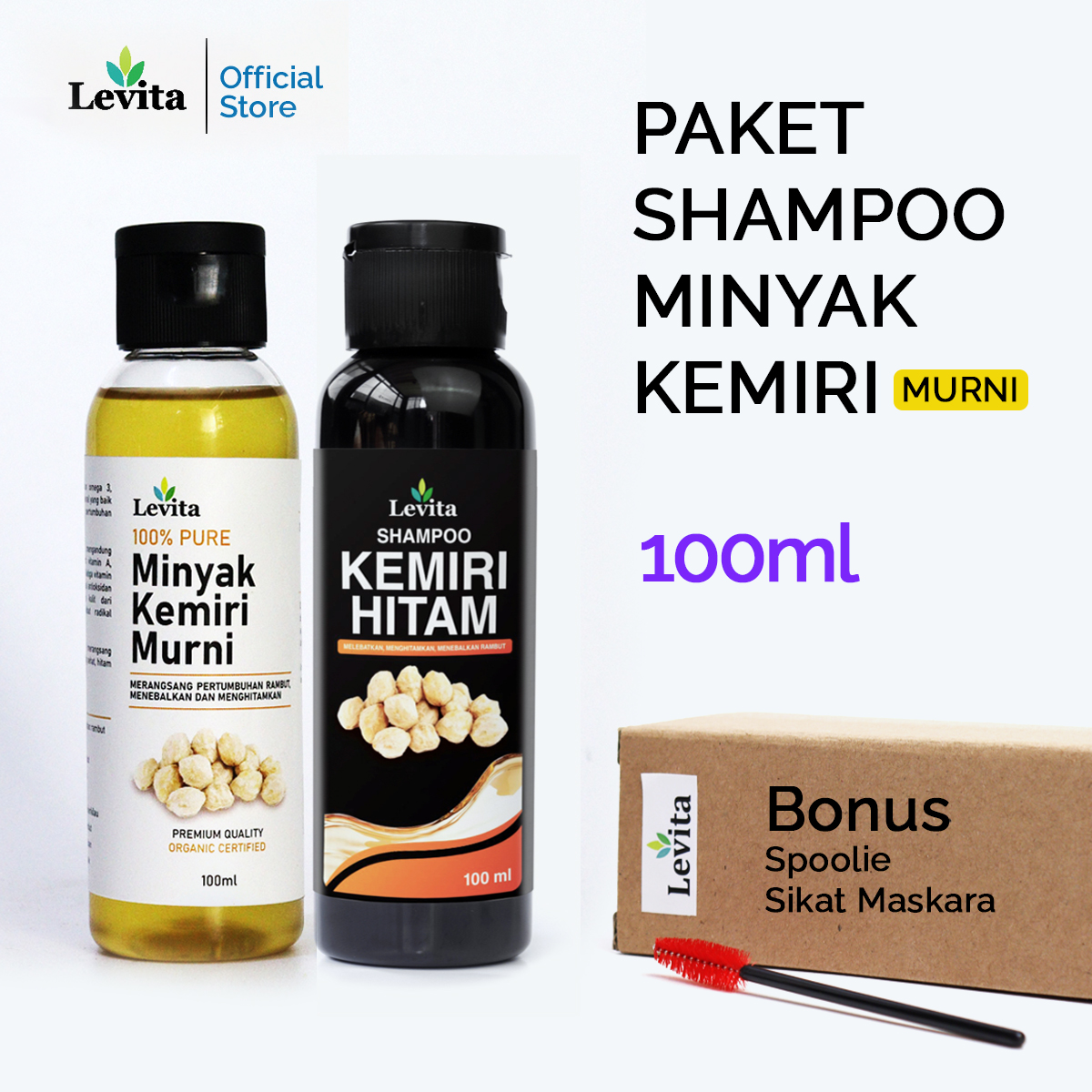 Paket Minyak Kemiri Bakar Dan Shampoo Kemiri Hitam - Perawatan Rambut ...