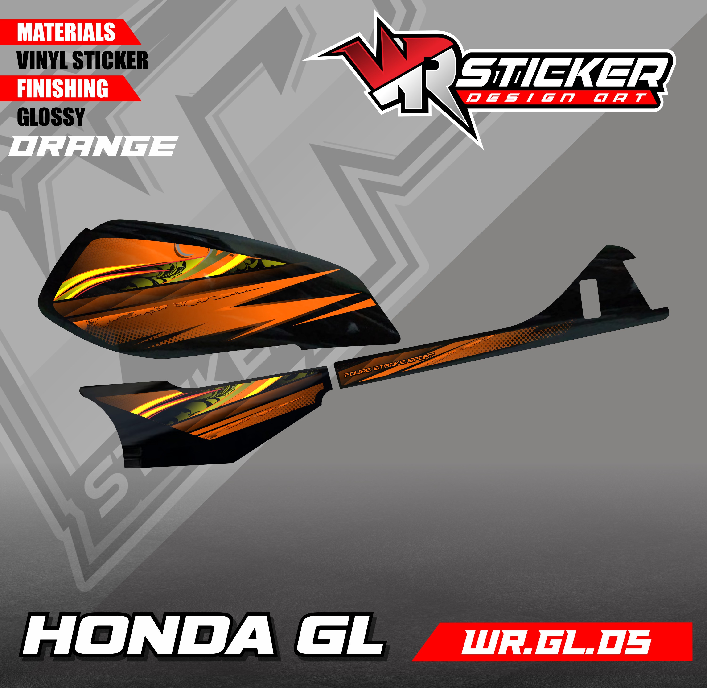 Stiker Striping Gl Sticker Striping Honda Gl List Variasi Hologram