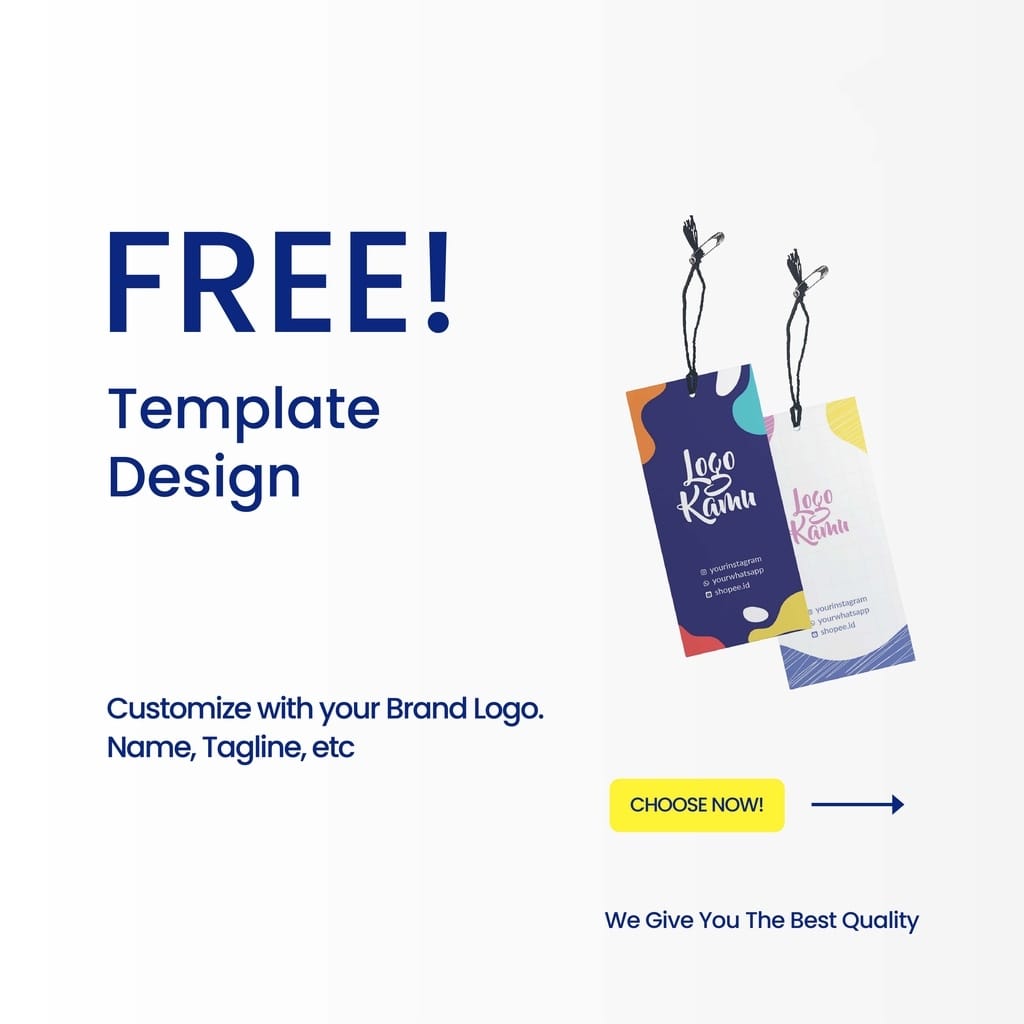 Label Hangtag Baju / Hang Tag Baju / Hang Tag Custom / Hang Tag Premium