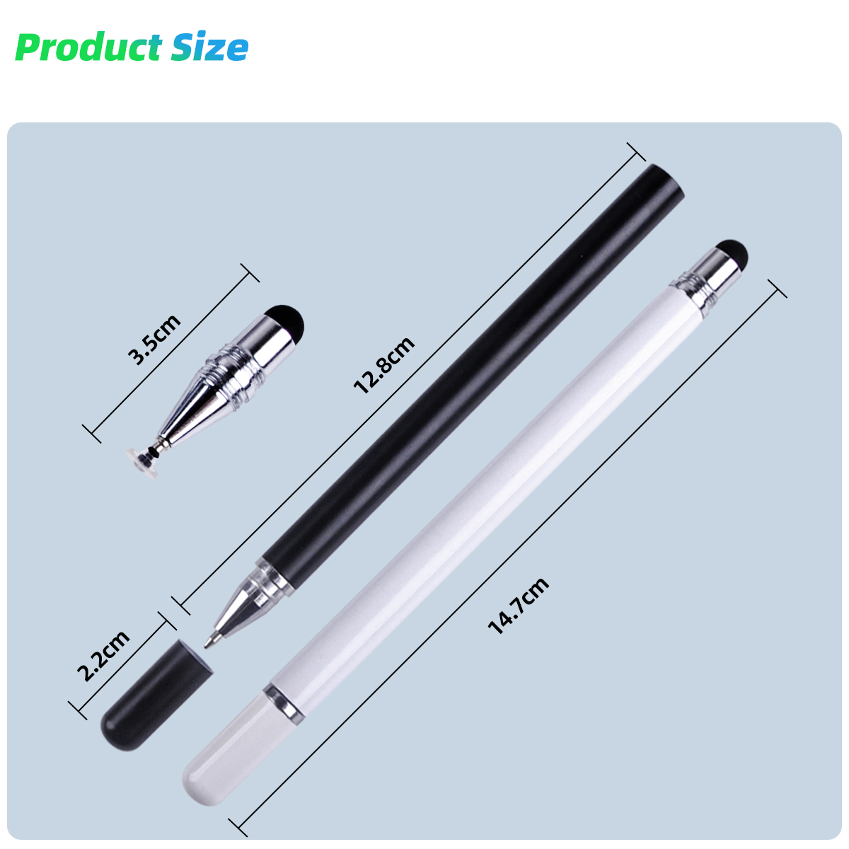 Bút Cảm Ứng Điện Dung Đa Năng FONKEN, 2 Trong 1, Màn Hình Cảm Ứng, Bút Vẽ, Dùng Cho iPhone, iPad, Android