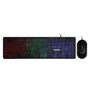 Banda KM-66 Computer Mouse and Keyboard Set, Rgb Colorful Backlit Keyboard and Mouse Set for Pc and Laptop thumbnail